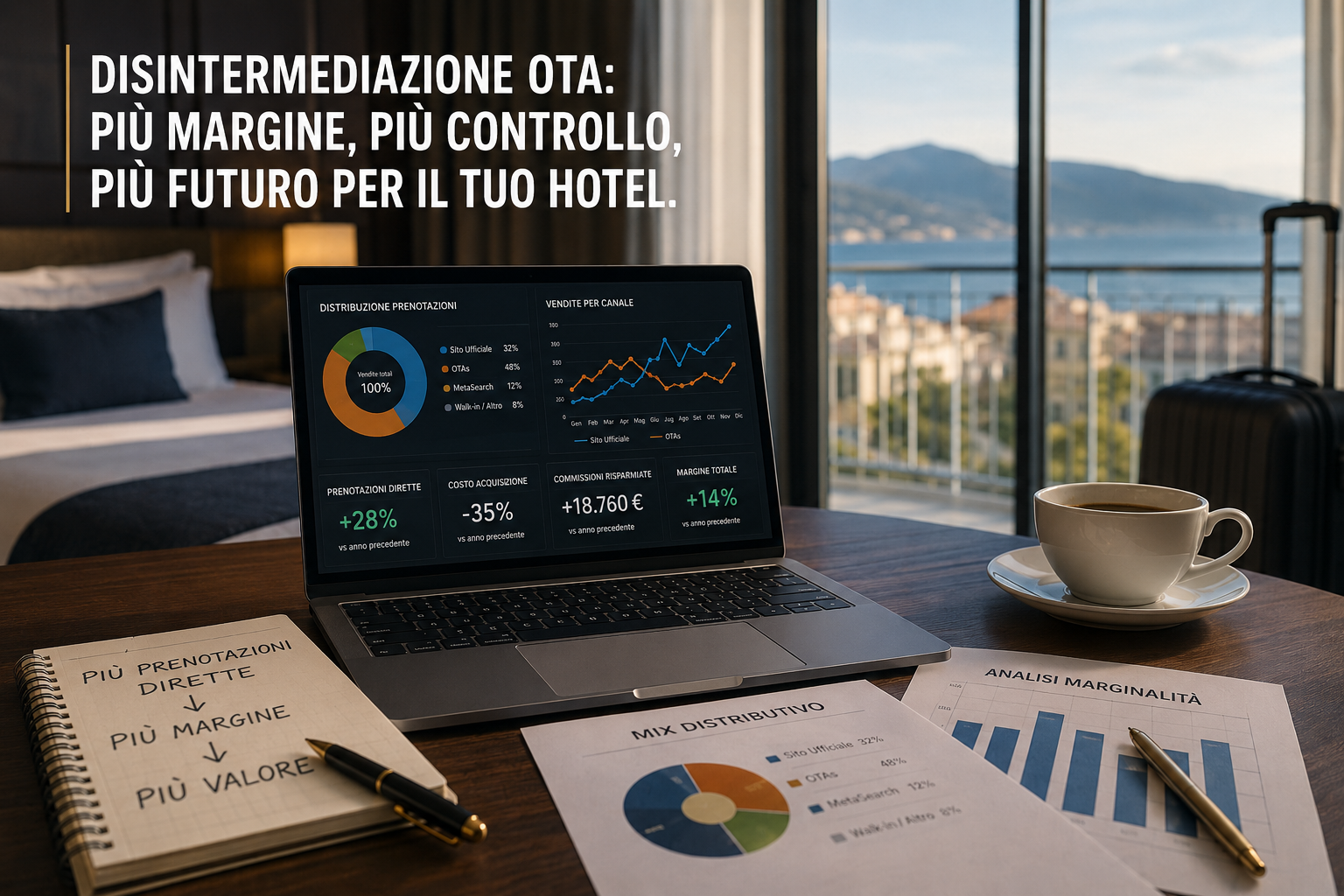Disintermediazione OTA: perché il tuo hotel riempie le camere ma lascia margine ai portali