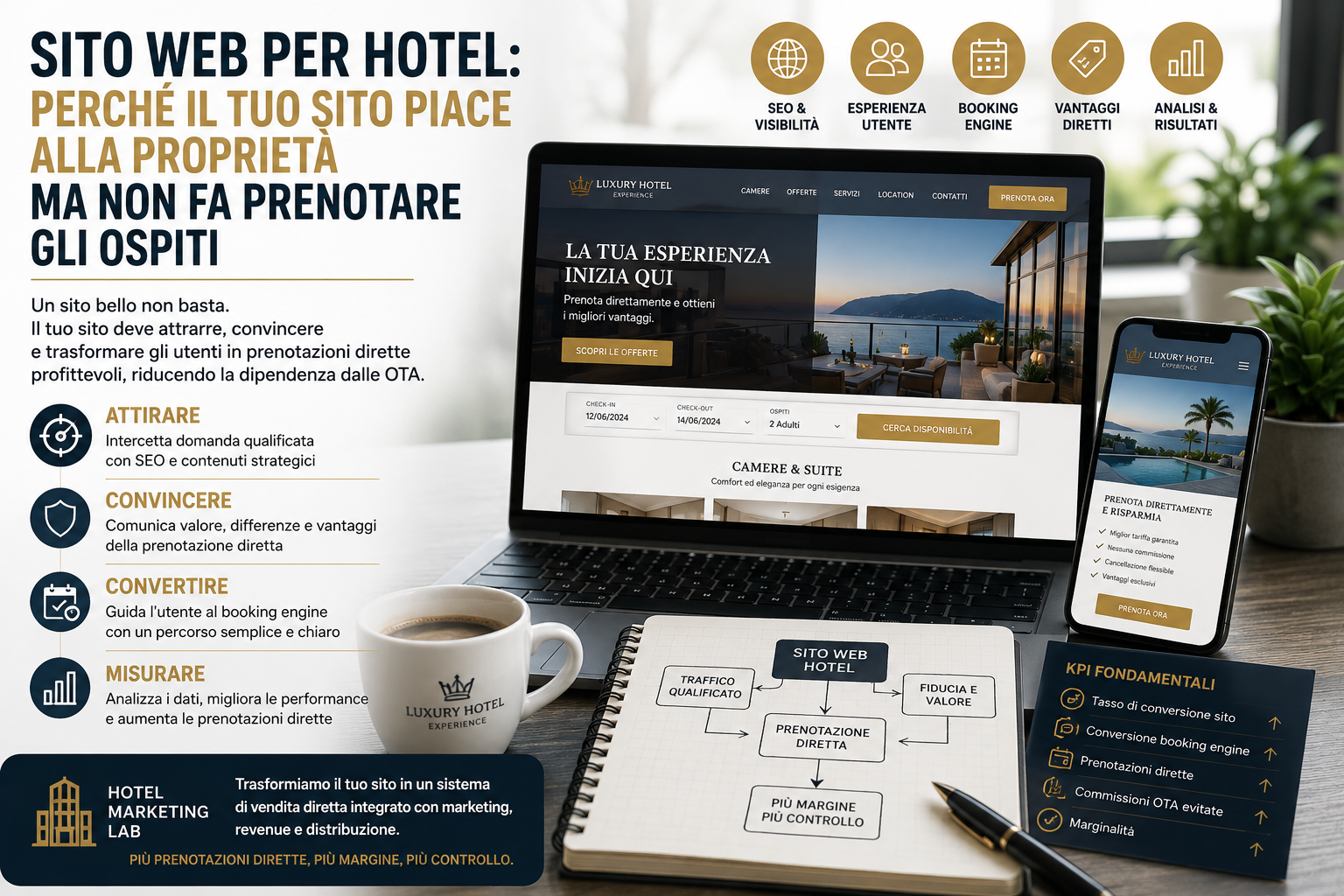 Sito Web per hotel: perché il tuo sito piace alla proprietà ma non fa prenotare gli ospiti