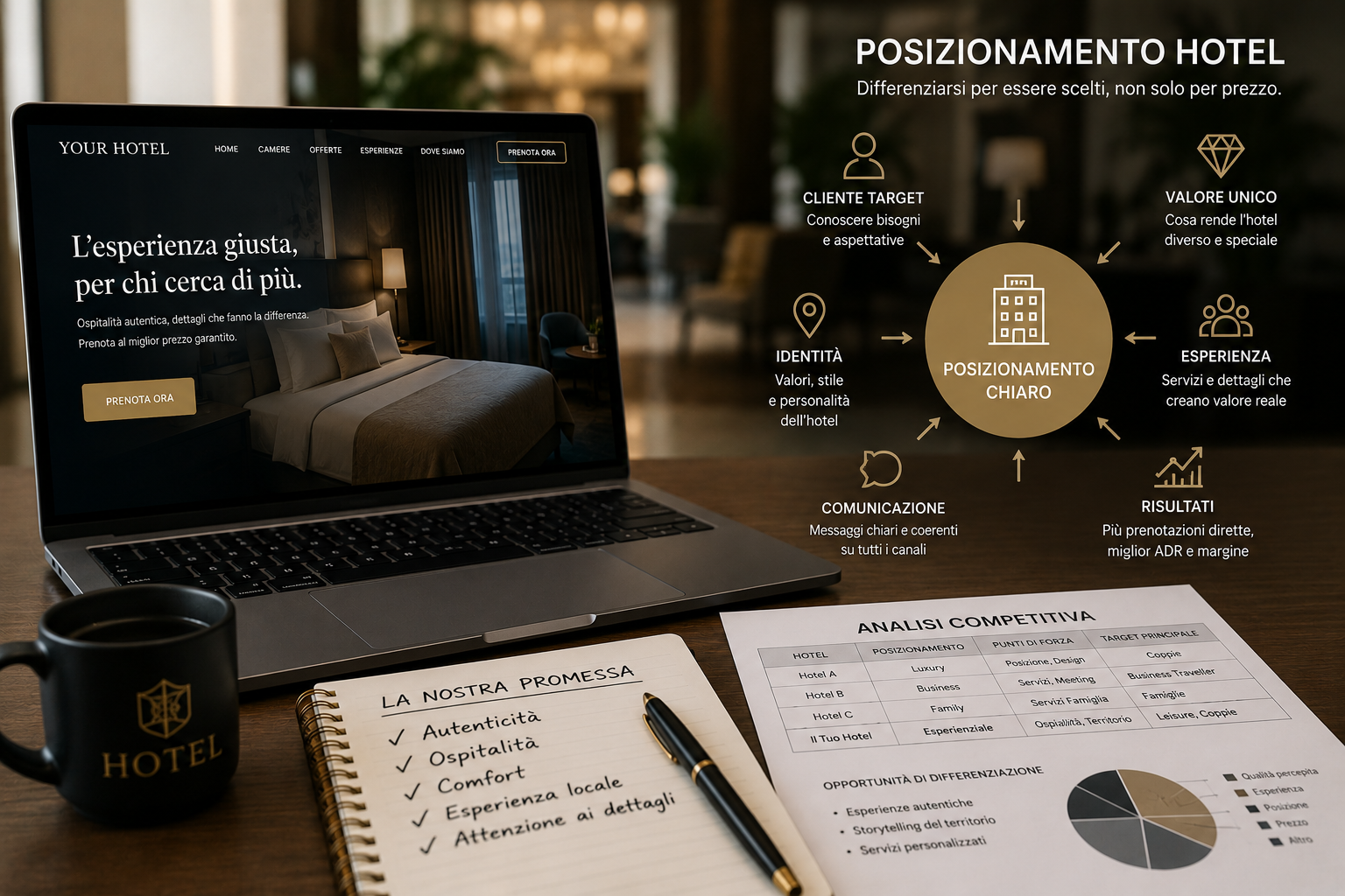 Posizionamento Hotel: come differenziare un albergo e smettere di competere solo sul prezzo